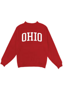 Blue 84 Ohio Womens Red Mock neck Crew Sweatshirt