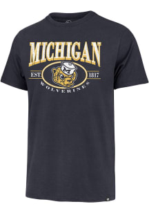 47 Michigan Wolverines Blue Deluxia Franklin Short Sleeve Fashion T Shirt