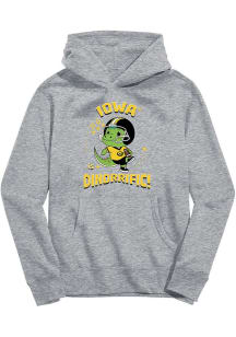 Vive La Fete Iowa Hawkeyes Youth Grey Dino-Riffic Long Sleeve Hoodie