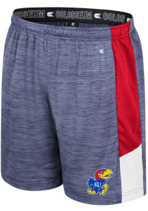 Colosseum Kansas Jayhawks Mens Blue Consistency Shorts