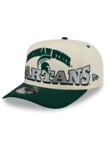 New Era Michigan State Spartans March Madness Big Font 9FIFTY A-Frame Adjustable Hat - White