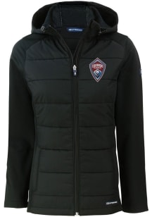 Cutter and Buck Colorado Rapids Womens Black Evoke Hood Heavy Weight Jacket