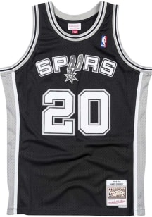 Manu Ginobili  Mitchell and Ness San Antonio Spurs Black 02-03 Throwback Basketball Jersey