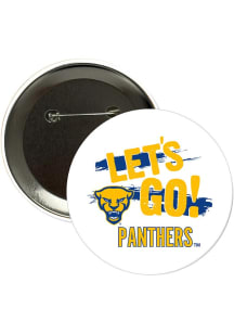 Pitt Panthers 3" Lets Go Button - Navy Blue