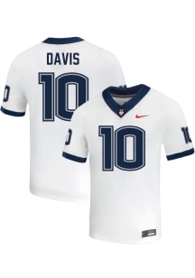Jayden Davis  Nike UConn Huskies White NIL Name And Number Football Jersey