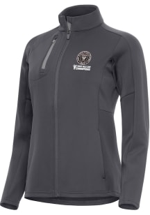 Antigua Inter Miami CF Womens Dark Grey 2025 Cup Champions Generation Light Weight Jacket