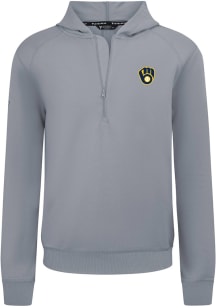 Levelwear Milwaukee Brewers Mens Grey Technic Insignia 2.0 Medium Weight Jacket