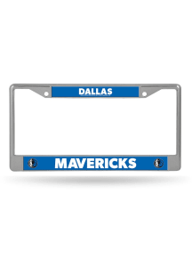Dallas Mavericks Decal Chrome License Plate Frame - Silver