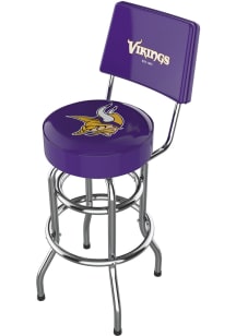 Minnesota Vikings Chrome Barstool w/ Black Pub Stool - Silver