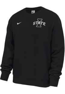 Nike Iowa State Cyclones Mens Black Primary Logo Long Sleeve Crew Sweatshirt