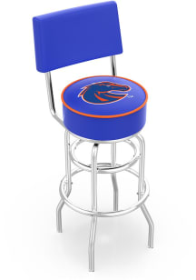 Boise State Broncos Double-Ring Swivel with Back Pub Stool - Black