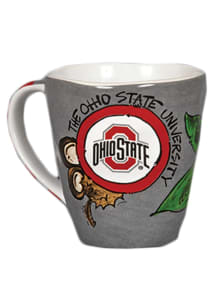 Ohio State Buckeyes 16oz Painted Scene Ceramic Mug - Grey