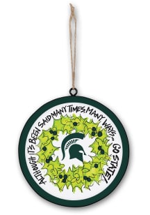 Michigan State Spartans Metal Ornament - Green