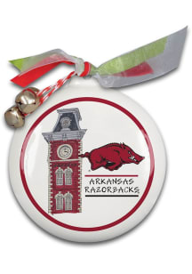 Arkansas Razorbacks Logo 4.5 inch diameter Ornament - Red