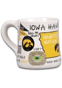 Iowa Hawkeyes 20oz Campus Icons Ceramic Mug - Yellow