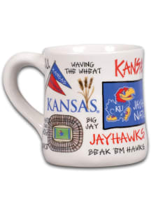 Kansas Jayhawks 20oz Campus Icons Ceramic Mug - Blue