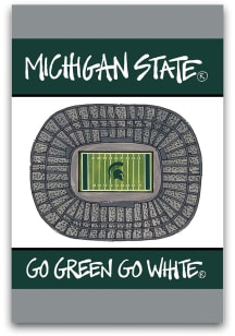 Michigan State Spartans Stadium Garden Flag - Green