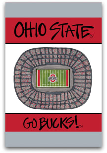 Ohio State Buckeyes Stadium Garden Flag - Red