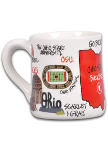 Ohio State Buckeyes 20oz Campus Icons Ceramic Mug - Red