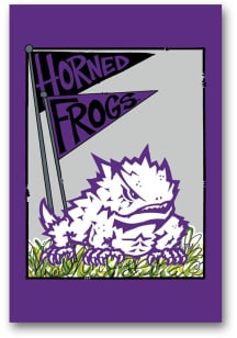 TCU Horned Frogs 2-Sided Garden Flag - Purple
