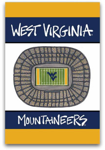 West Virginia Mountaineers 2-Sided Garden Flag - Blue