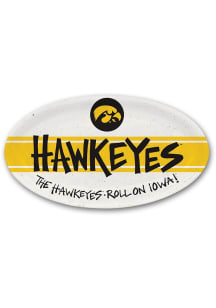 Iowa Hawkeyes 6.75 x 12.25 Oval Melamine Serving Tray