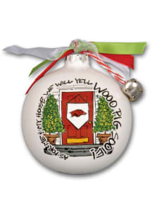 Arkansas Razorbacks 4.5 inch diameter Ornament - Red