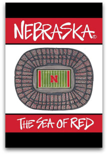 Nebraska Cornhuskers 2-Sided Garden Flag - Red