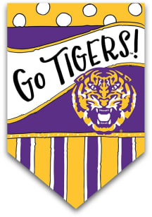 LSU Tigers 12in X 18in Design Garden Flag - Purple
