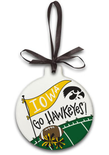 Iowa Hawkeyes Ceramic Ornament - Gold