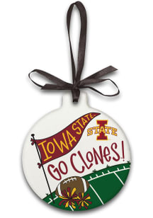Iowa State Cyclones Ceramic Ornament - Cardinal Red