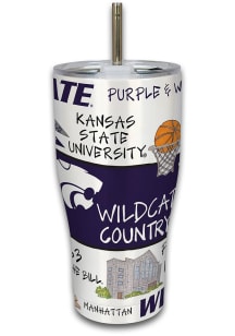 K-State Wildcats Stainless Stainless Steel Tumbler - Purple