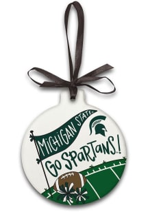 Michigan State Spartans Ceramic Ornament - Green