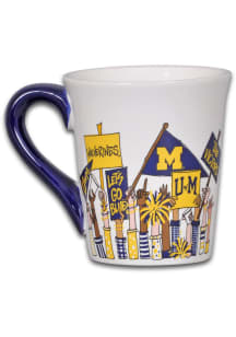 Michigan Wolverines Cheer Ceramic Mug - Blue