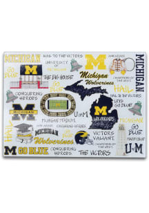 Michigan Wolverines Glass Cutting Board