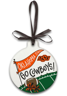 Oklahoma State Cowboys Ceramic Ornament - Orange