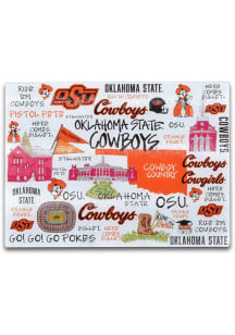 Oklahoma State Cowboys Glass Cutting Board