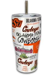 Oklahoma State Cowboys 30oz Campus Icons Stainless Steel Tumbler - Orange