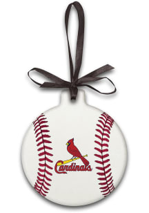 St Louis Cardinals Ball Ornament - White