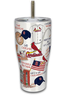 St Louis Cardinals Icon Stainless Steel Tumbler - Red