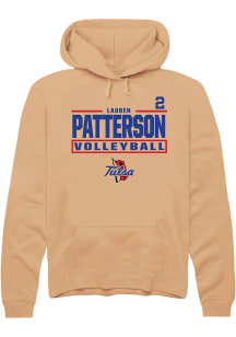 Lauren Patterson Tulsa Golden Hurricane Mens Gold NIL Stacked Box Player Hood