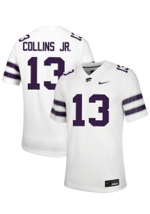Rj Collins Jr.  Nike K-State Wildcats White NIL Name And Number Football Jersey