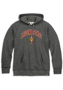 Rally Arizona State Sun Devils Mens Black Triblend Arch Mascot Fashion Hood