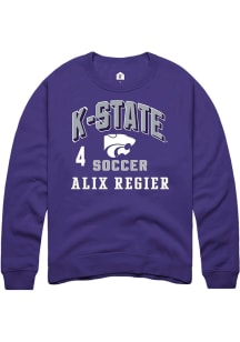 Alix Regier K-State Wildcats Mens Purple NIL Arch Logo Player Crew