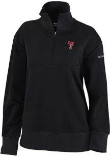 Columbia Texas Tech Red Raiders Womens Black Heat Seal Omni Wick Birchwood Hills Qtr Zip