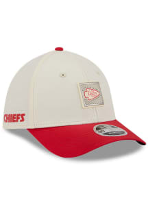 New Era Kansas City Chiefs Mens White 2026 NFL Training Camp 39THIRTY Flex Hat