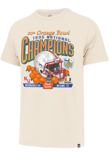 47 Nebraska Cornhuskers Natural Orange Bowl Franklin Short Sleeve Fashion T Shirt