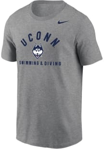 Nike UConn Huskies Grey SWIMMING & DIVING Short Sleeve T Shirt