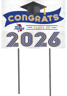 Tulsa Golden Hurricane KH Sports Fan Class of 2026 Yard Sign - Blue