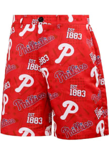 Forever Collectibles Philadelphia Phillies Mens Red Toss Print Shorts
